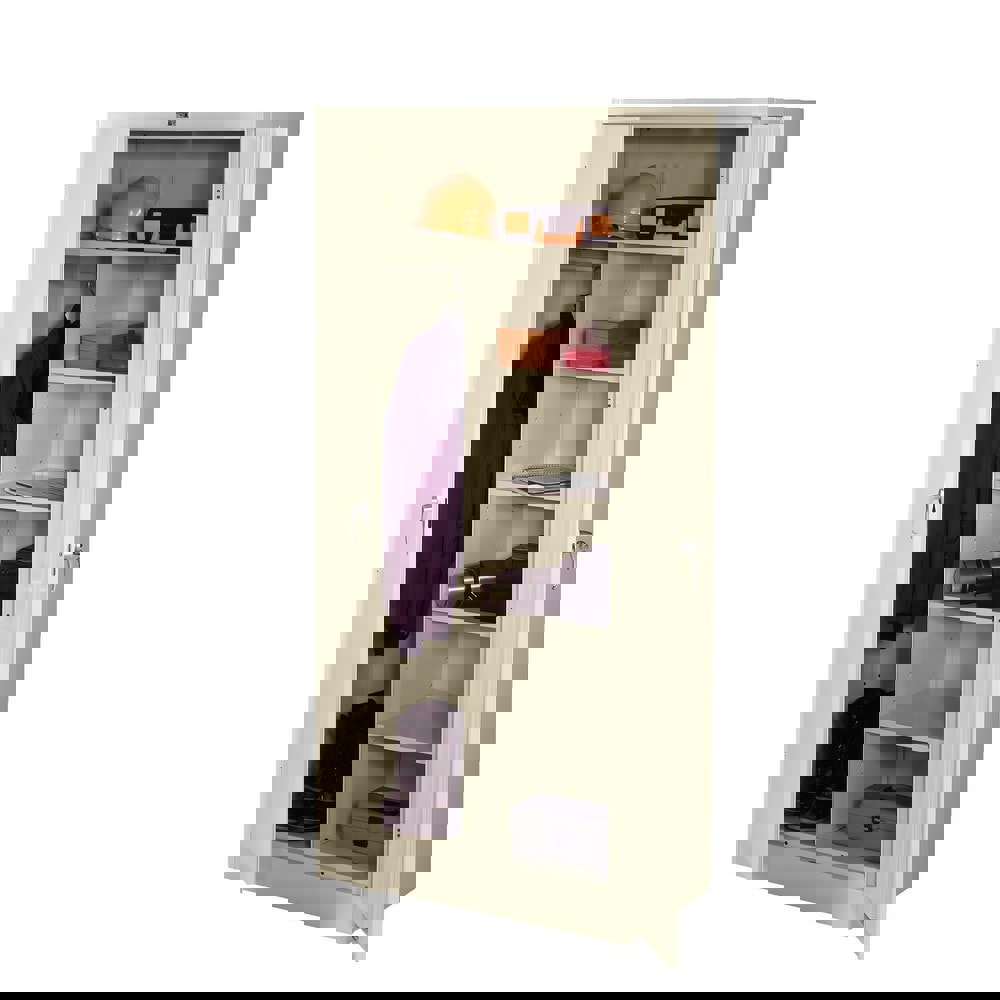 6 SHELF COMBINATION STORAGE CABINET